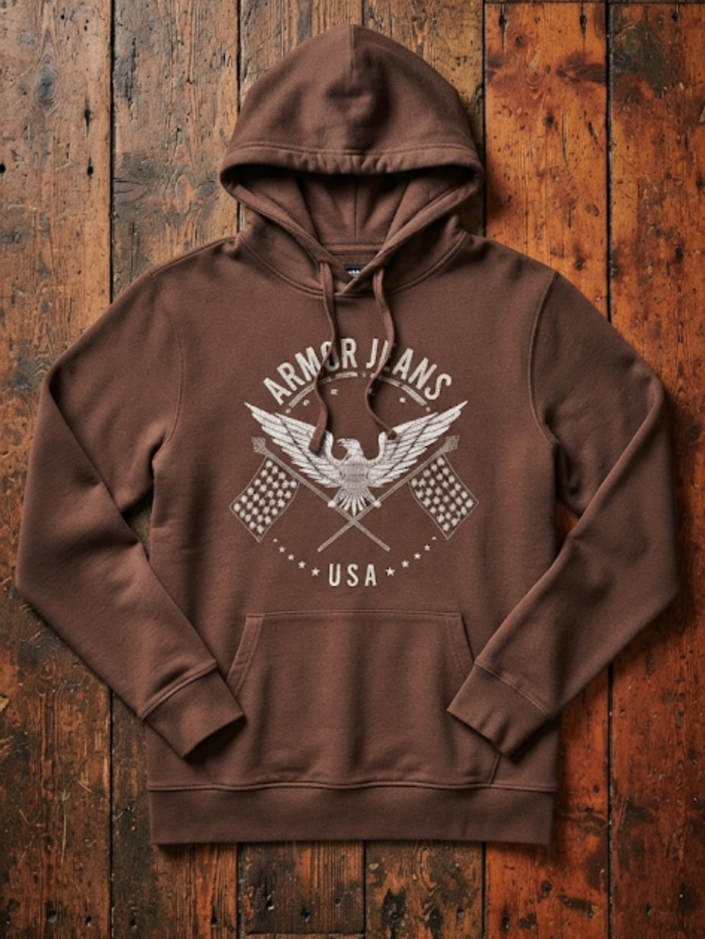 Armor Jeans Hoodie Men’s Size XL Brown